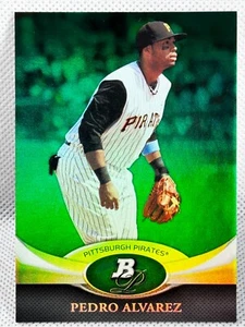2011 Bowman Platinum 20 Pedro Alvarez Green Holo Pittsburgh Pirates Card - Picture 1 of 3
