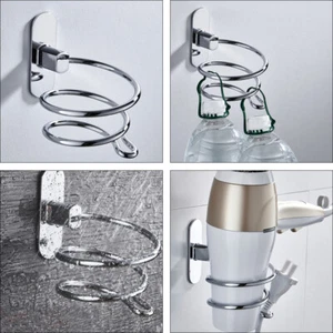 Hair Dryer Stand Hair Dryer Storage Dryer Holder Wall Mount Bath Holder - Bild 1 von 12