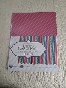 Core'Dinations Premium Cardstock Paper BRIGHTS 8 1/2" X 11" 25 sheets NEW - Picture 1 of 2
