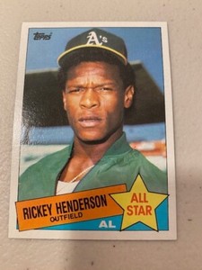 1985 Topps Rickey Henderson All Star#706