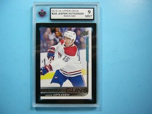 2018/19 UPPER DECK YOUNG GUNS CARD #249 JESPERI KOTKANIEMI ROOKIE RC KSA 9 AG