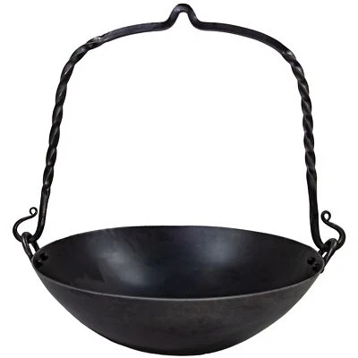 Medieval Inspired Functional Camping Kettle Viking Outdoor Forged Cooking Pot - Image 1 of 4