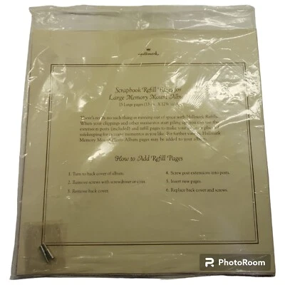 Recambios de página de álbum de recortes Hallmark para álbumes grandes de montaje en memoria NUEVO 13" x 12 5/8" Foto 1 de 4