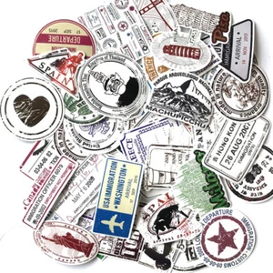 60pcs Postmark Theme Sticker Car Bumper Skateboard Luggage Suitcase Laptop Decal - Imagen 1 de 7