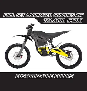 TALARIA STING Brushed Yellow White Graphics Stickers Kit Wrap Skin Decals Set - Bild 1 von 2