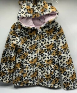 Girls Size 5 My Favorite Plush Full-Zip Lightweight Jacket Ears On Hood Soft  - Picture 1 of 8