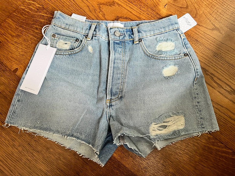 Free People Blue Boyish The Cody Shorts - Size 26 - Image 1 of 4