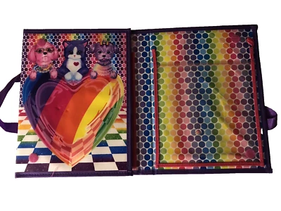 Cartera triple Lisa Frank 2016 Bendon con asas carpeta de unicornio arco iris  Foto 1 de 4