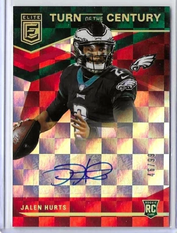 2020 Panini Chronicles JALEN HURTS ELITE Turn of the Century RED Rookie AUTO /99 - Image 1 of 1