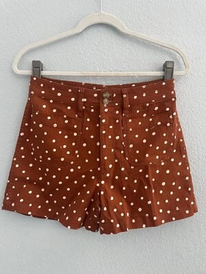 Pantalones Cortos Burnt Orange Rust Madewell Lunares 26 Nuevos con Etiquetas Foto 1 de 4