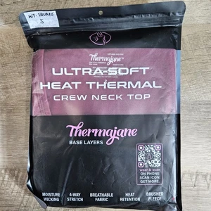 NWT Thermajane Womens S Ultra Soft Thermal Base Layer Square Neck Top Red - Picture 1 of 4