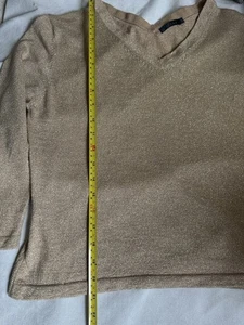 Linea gold top long sleeve ( fits more petite ) Size L - Picture 1 of 8
