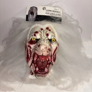 Nuevo Albino Máscara Hombre Lobo Adulto Halloween Accesorio 85.00$ Macabro - Imagen 1 de 4