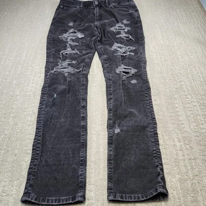 American Eagle Corduroy Pants Men 32x32 Distressed Stretch Chino Slim Fit Gray  - Picture 1 of 12