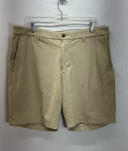 Lululemon Commission Shorts Men’s Size 38 Warpstreme 9” Classic Fit Khaki Golf - Picture 1 of 8