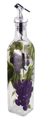 16 oz Grapes Oil, Vinegar Cruet, 52129, Hand Painted, Dispenser, Kitchen - Image 1 of 2