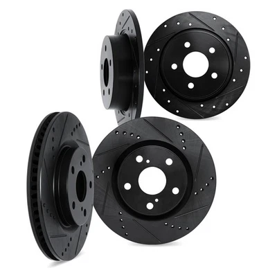 For Land Rover Discovery 99-04 Brake Rotor Set DFC Premium Drilled & Slotted - Image 1 of 3