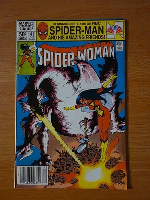 Spider-Woman #41 Variante De Quiosco ~ CERCANO A MINT NM ~ 1981 Cómics Marvel - Imagen 1 de 2