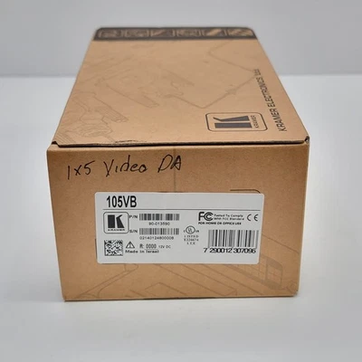 NEW - Kramer 105VB 1:5 Composite Video Distribution Amplifier & power supply - Image 1 of 4