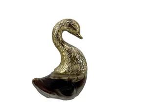 Avon Birds of Paradise Perfume VTG Full Mini Swan Bottle Figural Glass Rare - Picture 1 of 6