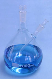 Frasco de ebullición de dos cuello 24/40 2000 ml con adaptador de termómetro - Imagen 1 de 1