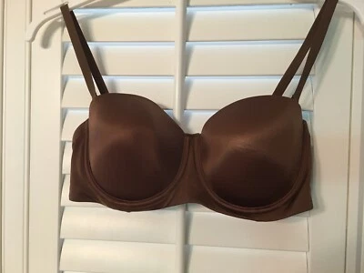 Sujetador sin tirantes convertible Auden acolchado ligero correa de 5 vías cacao 32C Foto 1 de 3