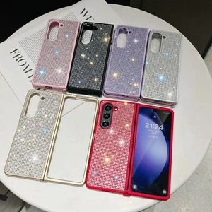 For Samsung Galaxy Z Fold 5/4/3 5G Sparkle Bling Rhinestone Slim Fold Case Cover - Picture 1 of 18