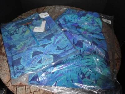 Robert Graham Paradise Garage Teal Large Shorts and Medium Top Foto 1 de 4
