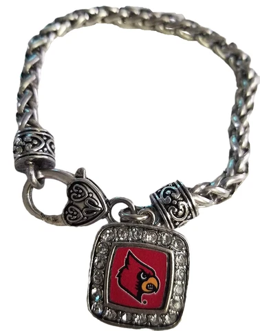 47749 Louisville Cardinals Rhinestone Square Pendant Bracelet Cover