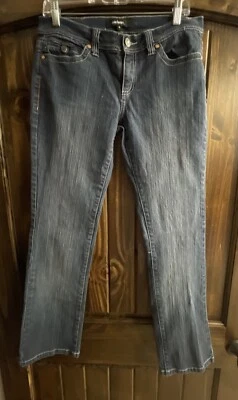 Pantalones de mezclilla elásticos Daisy Fuentes para mujer talla 6 azul bootcut lavado medio mezcla de algodón Foto 1 de 4