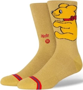 Calcetines informales Stance para adultos dorados de nailon metálicos Haribo Gummie Bear talla L 9-13 - Imagen 1 de 1