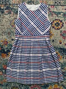 Brooks Brothers Fleece Girls Gingham Check Sleeveless Sundress Size 8 - Picture 1 of 7