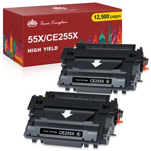 2 CE255X Toner Cartridge for HP LaserJet Enterprise P3011 M525c MFP M525f M525dn - Picture 1 of 6