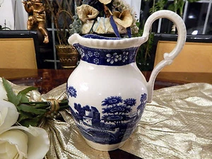 edler großer Krug Saftkrug Milchkrug 1,2 Liter Spode Copeland blue Tower selten - Picture 1 of 2