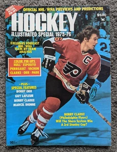 VTG 1975-76 HOCKEY ILLUSTRATED MAGAZINE NHL POSTERS BOBBY CLARKE HOF EXC - Picture 1 of 3