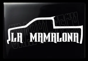 LA MAMALONA CAMIONETA STICKER CALCOMANIA DECAL DE VINILO BLANCO 11"   - Picture 1 of 1