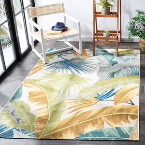 Safavieh Barbados Indoor/Outdoor Collection Gold / Green Area Rugs - BAR520C - Picture 1 of 17
