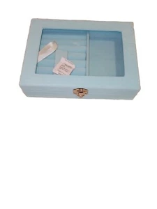 Schmuckkästchen 2"x8"x6" Türkis Blau Samt Anlaufgeschützt Futter & Riegel (JB31) - Bild 1 von 8