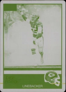 2019 Score Cyan Printing Plate #7 Dee Ford 1/1 Chiefs - Picture 1 of 2