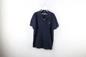 American Eagle Outfitters Mens Large Athletic Fit Faded Collared Polo Shirt Blue - Picture 1 of 7