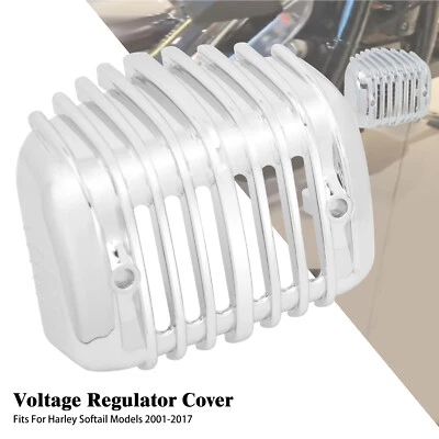 Chrome Voltage Regulator Fairing Cover Kit For Harley Heritage Softail 2001-2017 - Image 1 of 4