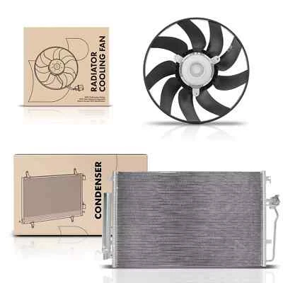 Kit de conjunto de condensador y ventilador de refrigeración de CA para Mercedes-Benz Sprinter 2500 3500 14-18 Foto 1 de 4