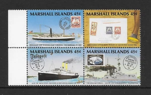 MARSHALL ISLANDS SCOTT 229a MNH BLOQUE/4 - 1989 EMISIÓN DE HISTORIA POSTAL (C) - Imagen 1 de 2