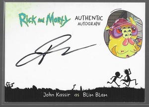 Cryptozoic Rick and Morty Season 2 Auto John Kassir as Blim Blam JK-BB