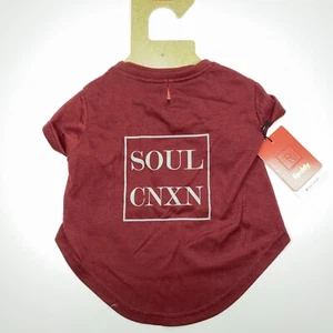 Camiseta Reddy Soul CNXN Perro Granate Nueva con Etiquetas - Imagen 1 de 5