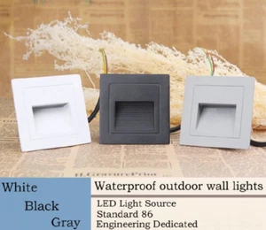 Iluminación LED empotrada para escaleras de pared luz de paso camino lámpara de esquina IP65 impermeable - Imagen 1 de 15