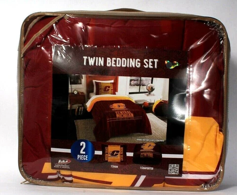 The Northwest Company Central Michigan Chippewas 2 Piece Twin Bedding Set Cover