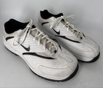 Nike Challenge 312399-101 White Golf Cleats Shoes Sneakers Mens Size 9.5 W - Image 1 of 4