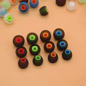Rubber Soft Silicone Ear Tips Ear pads cushion Earbuds In-ear Earphone - Picture 1 of 19