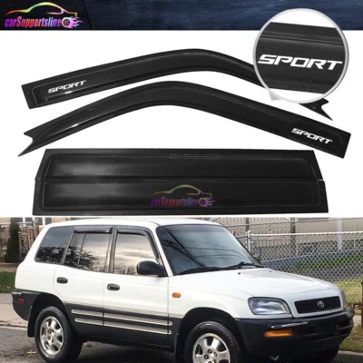 Fit for 96-00 Toyota RAV4 Window Visor Deflector Guard Vent Smoke 4pcs Shade Set - Image 1 of 3